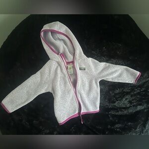 L.L. Bean Toddle Light Pink Hooded Fleece Jacket